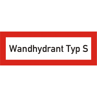 Brandschutzschild "Wandhydrant Typ S"