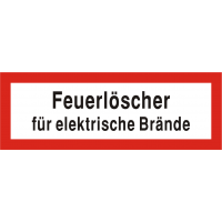 Brandschutzschild "Feuerlöscher für elektrische Brände"