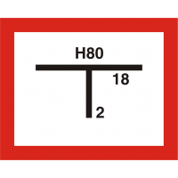 Symbol Hydrantenkennzeichnung, 2-farbig (schwarz, rot), inkl. Plotterbeschriftung