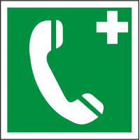 Rettungsschild "Notruftelefon" nach BGV A8