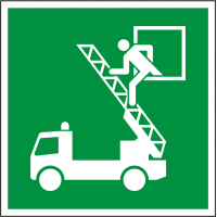 Schild "Rettungsfenster" nach ISO 7010 E 017