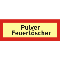 Brandschutzschild "Pulver Feuerlöscher"