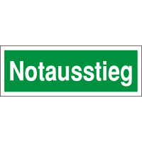 Rettungsschild "Notausstieg"