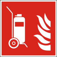 Schild "Fahrbarer Feuerlöscher"