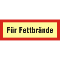 Brandschutzschild "Für Fettbrände"