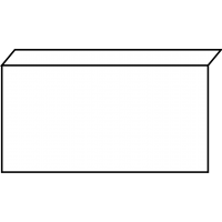 Fahnenschild neutral (Biegung auf langer Seite )