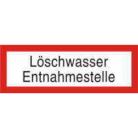 Brandschutzschild "Löschwasser Entnahmestelle"