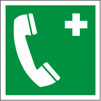 Schild "Notruftelefon" nach ISO 7010 E 004