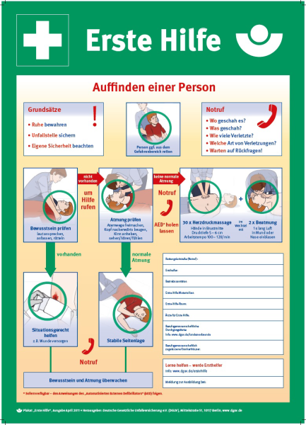 Anleitung zur Ersten Hilfe