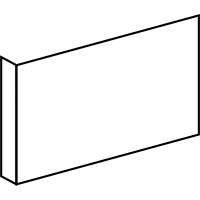 Fahnenschild neutral (Biegung auf kurzer Seite )