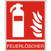 Schild Feuerlöscher mit Zusatztext Feuerlöscher